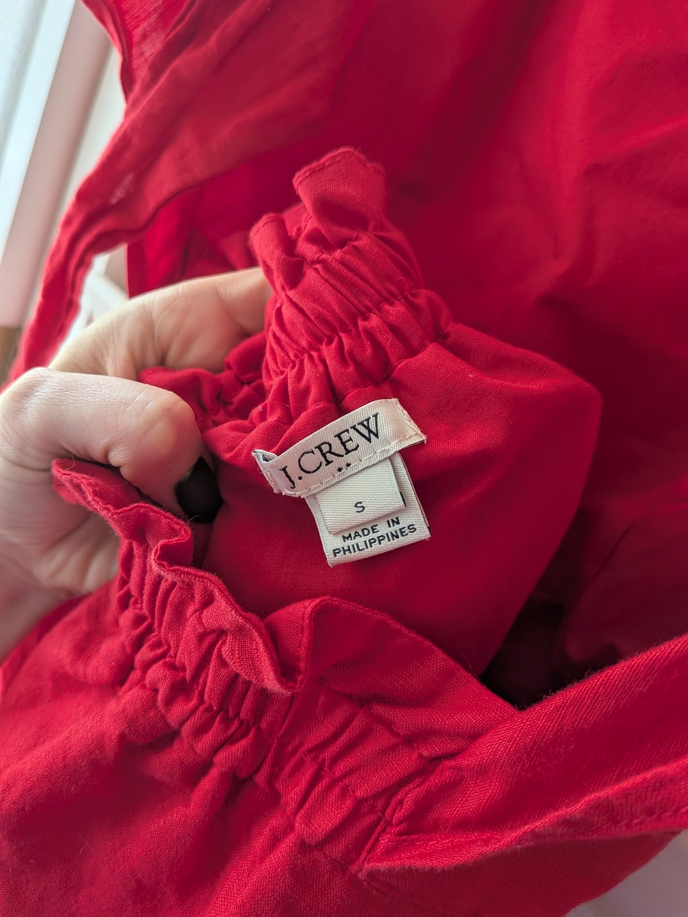 J. Crew Bright Red Sleeveless A-Line Dress with Bow Back - Picture 5 of 5